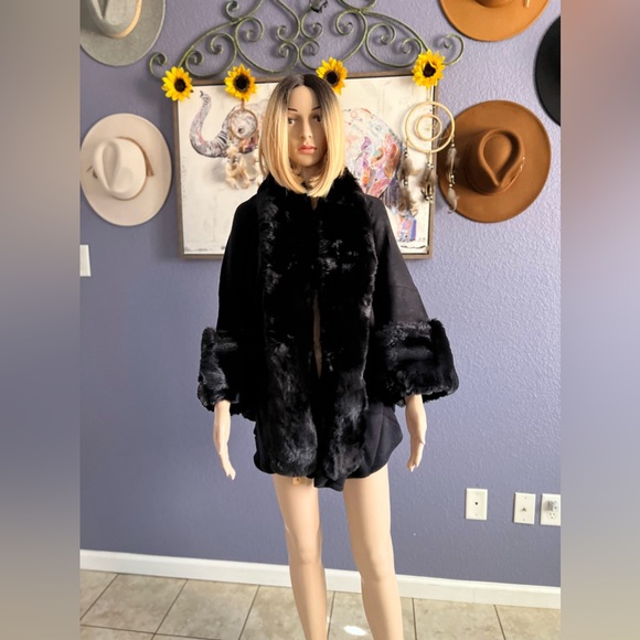 Odiva Jackets & Blazers - Odiva Faux Fur Nitted Coat